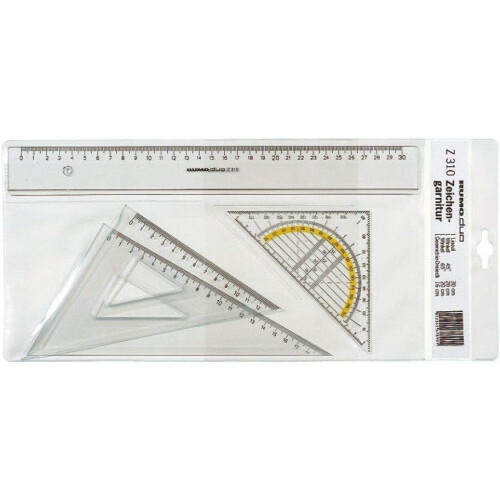 Z310 Drawing Set 4 Piece Plastic Smoky Grey Colour 1