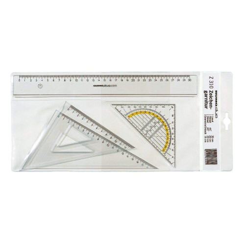 Z310 Drawing Set 4 Piece Plastic Smoky Grey Colour