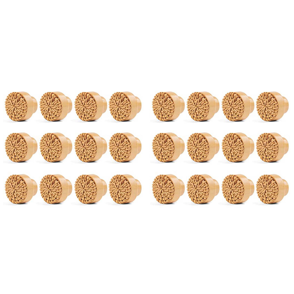 12 Pieces 35Mm Boho Dresser Knobs Rattan Knobs With Screws,Nature 4713408121159