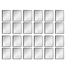 12 Pack Menu Cover (Black, 2 Pages/4 Views - 8.5 Inch X 11 Inch)