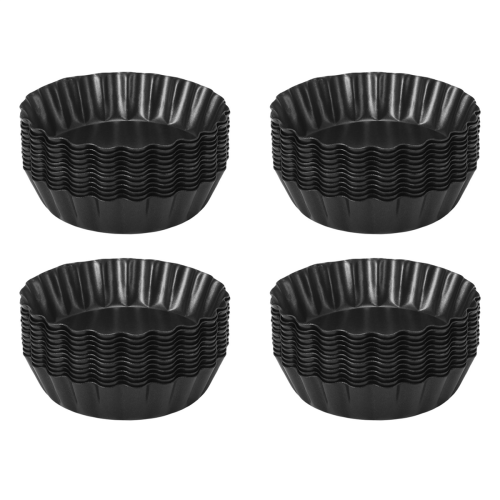 12 Pcs Egg Tart Molds, 3inch Mini Tart Pans, Tin Pan Baking Tool 1