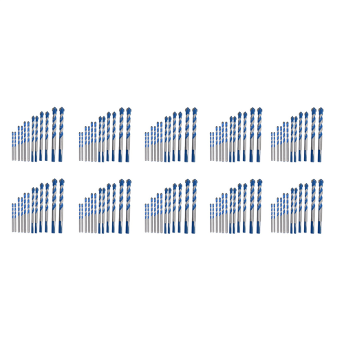 12 Pcs Masonry Drill Bits Set 3mm to 12mm Carbide Twist Tips