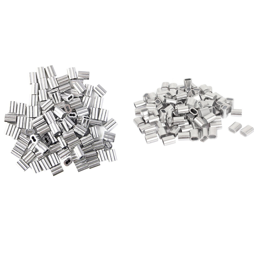 120X Aluminum Crimping Loop Sleeve 2Mm Diameter Wire Rope 4713408125553