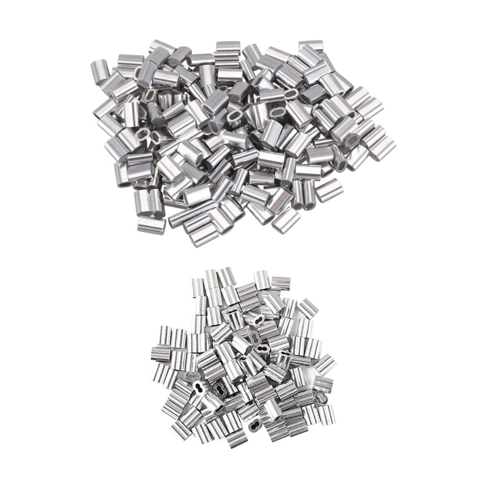 120X Aluminum Crimping Loop Sleeve For 2Mm Diameter Wire Rope 4713408125560