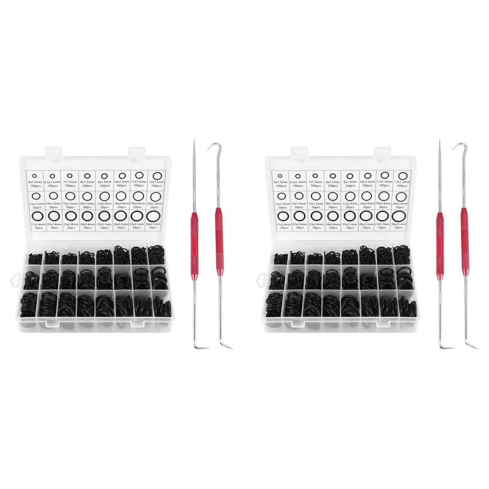 1200Pcs Nitrile Rubber O Ring Set With Hook Tools Sealing O-Ring Kit 4713408124334