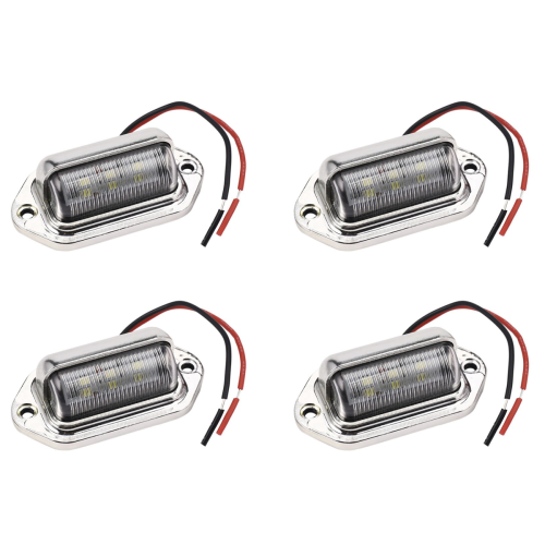 12-24V 6 LED Number License Plate Light Walkway Step Lamp RV Trailer