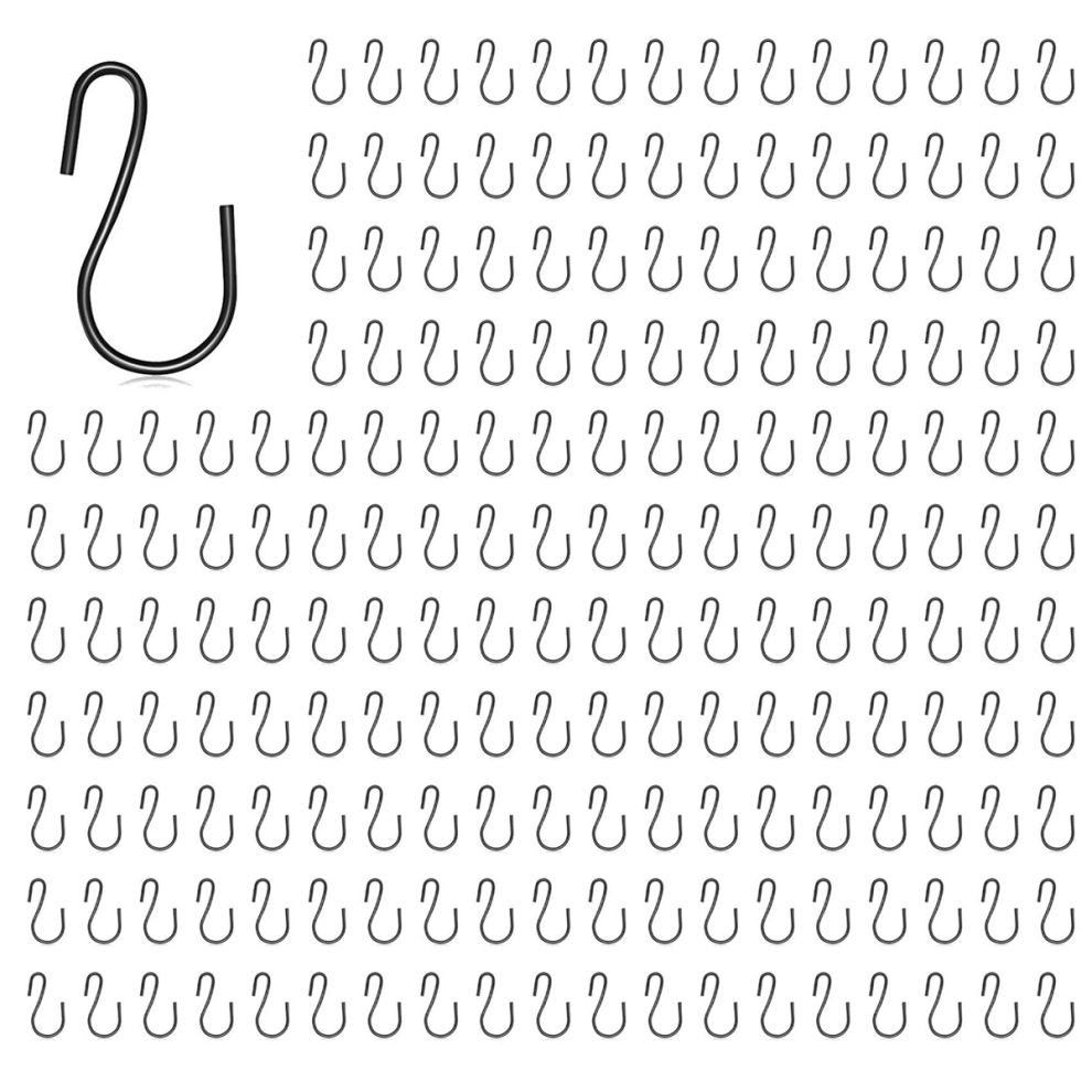 120Pcs 1-Inch Mini S-Shaped Hook, S-Shaped Hook, For Crafts(Black) 4713408124853