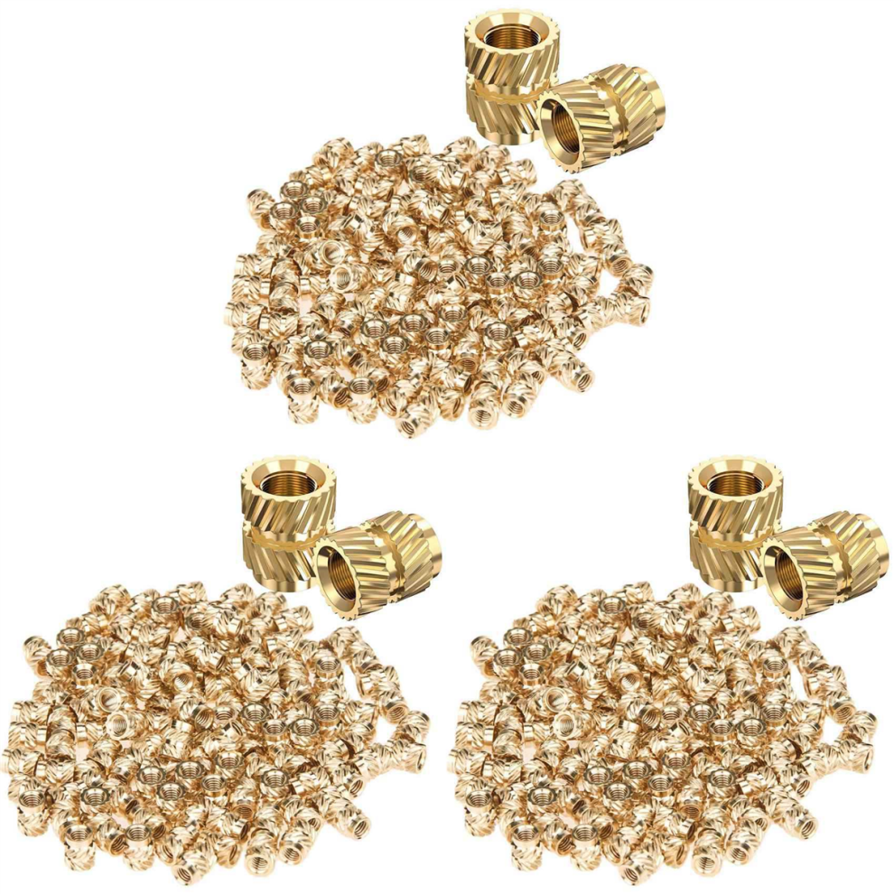 120Pcs M3x5.7-Od4.6 Thread Knurled Brass Embedment Nut For 3D Printer 4713408125096