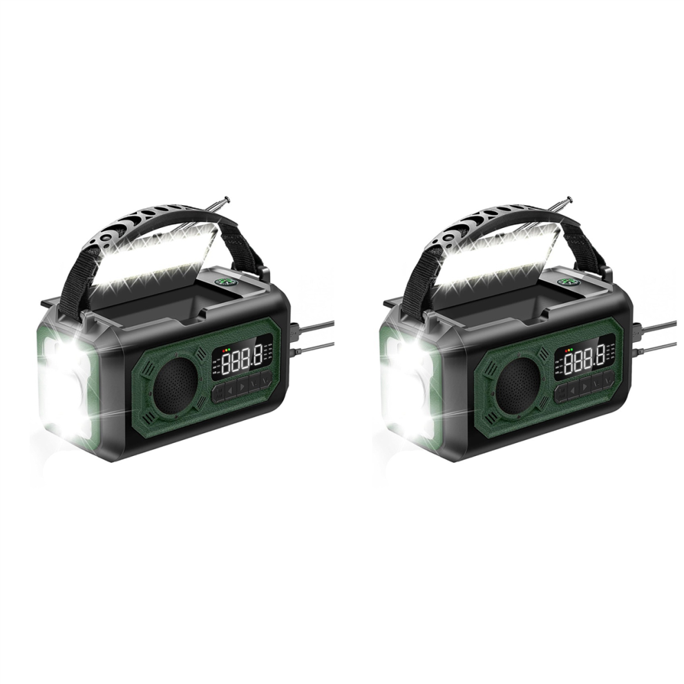 12000Mah Emergency Weather Radio With Flashlight Reading Lamp - B 4713408124020