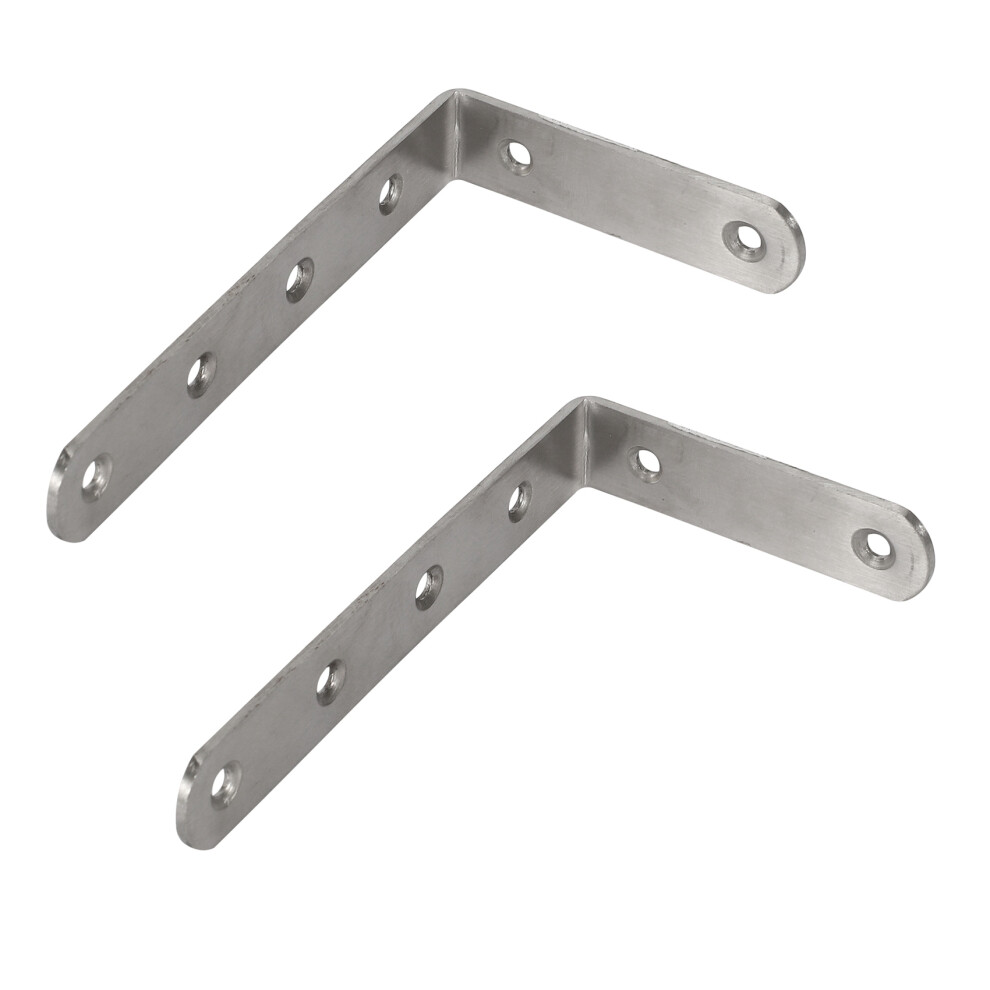 125x75mm L Shape Stainless Steel Shelf Corner Brace Angle Bracket-image-OPC-PJ2W99N-NEW
