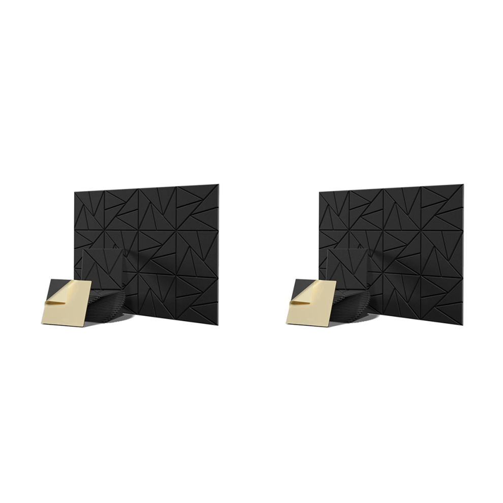 12Pack Acoustic Panels With Self-Adhesive, Black 4713408108488