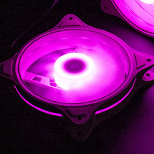 12Cm Pink LED Silent High Wind Volume Computer RGB Cooling Fan 1
