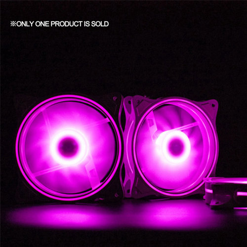 12Cm Pink LED Silent High Wind Volume Computer RGB Cooling Fan 2