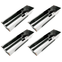 12HRG Non Slip Contoured Stainless Steel Heliarc Mud Pan, 14Inch
