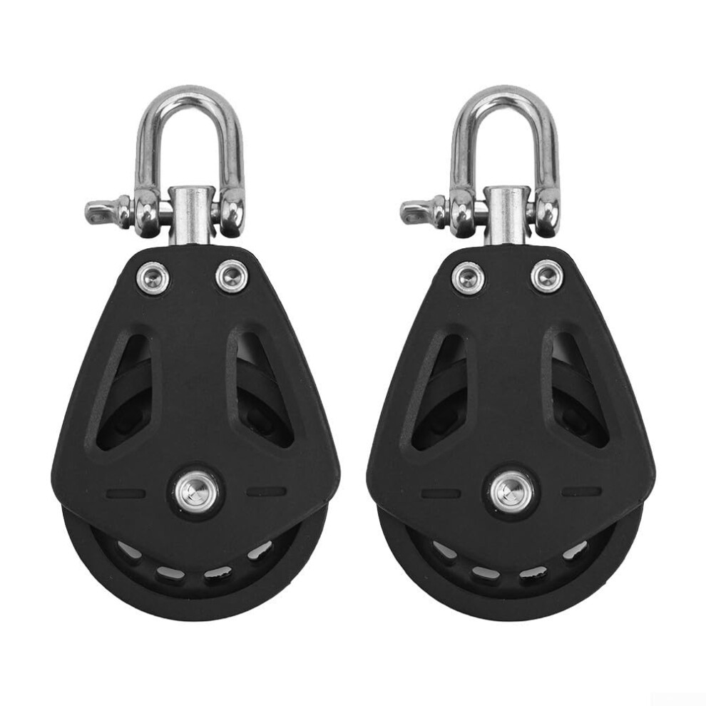 Marine Pulley Block Duo 2 Nylon Pulleys 460Kg Load Limit Smooth Operation For Sailing And Industrial Use 6276012012247