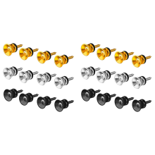 12Pcs Guitar Strap Locks Buttons Metal End Pins