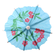 144Pcs Color Flower Paper Small Umbrella Sign Fruit Sign