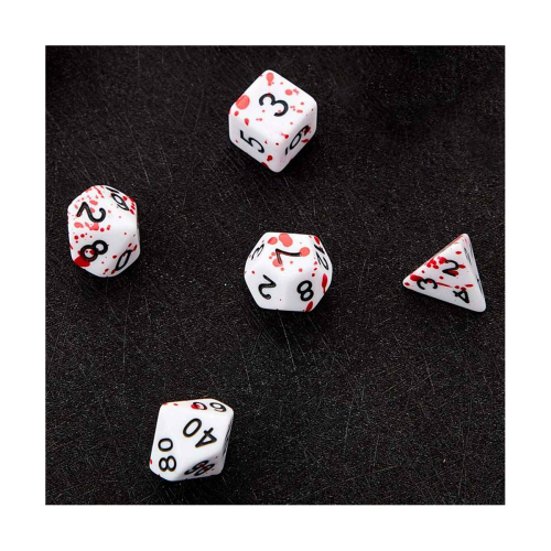 14 Pieces Blood Splatter Dice for DND Role Playing Dice Games 2
