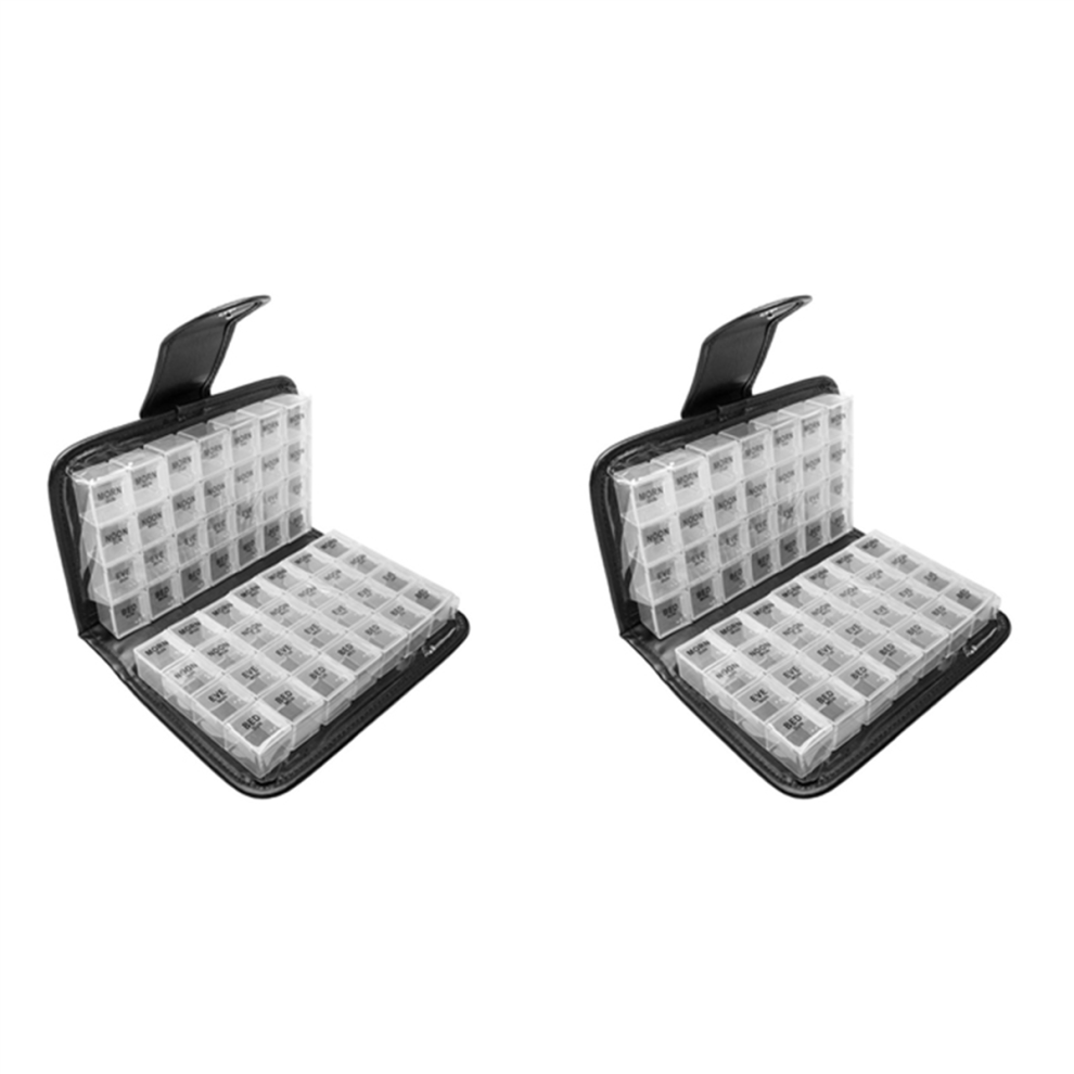 14 Day Pill Box Travel Organizer Dose Medicine Tablet Storage Box