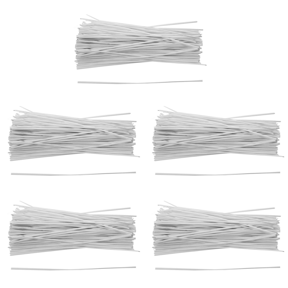 130X Cable Organizer Binding Packaging Wire Twist Ties White 4713408191589