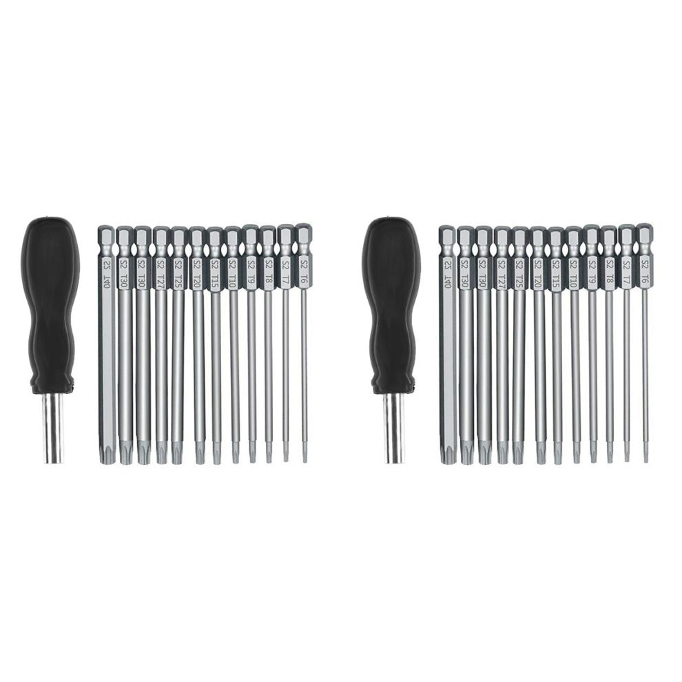 13Pcs 100Mm Torx Long Screwdriver Bits Set,T6-T40, 1/4 Inch Hex Shank 4713408192319