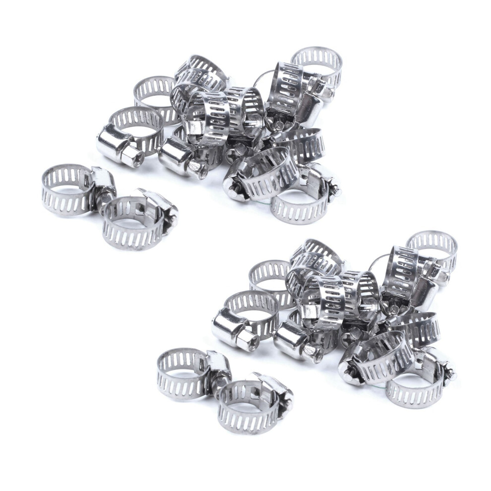 15 Pcs Stainless Steel 8Mm To 12Mm Hose Pipe Clamps Clips Fastener 4713408126826