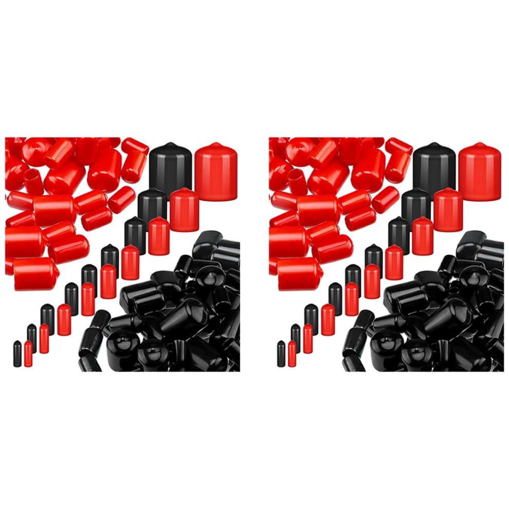 156 Pieces Flexible End Caps Bolt Screw Rubber Thread Protector 4713408129704
