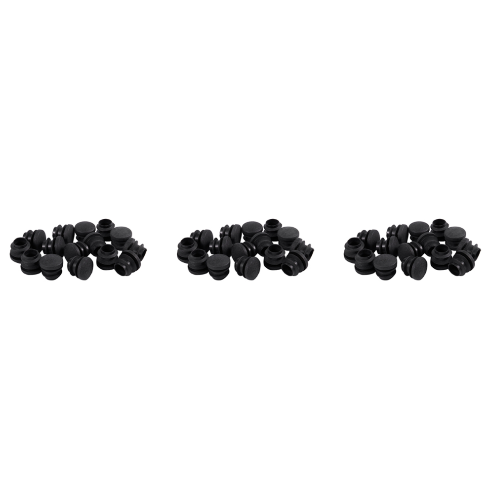 15Pcs Black Plastic Blanking End Cap Round Tube Insert Pipe Bung 16Mm 4713408130991