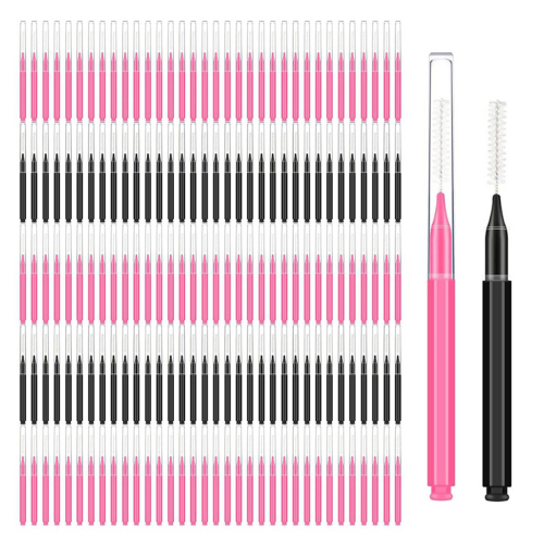 150 Pieces Mini Eyebrow Brush with Cap Brow Lamination Brush