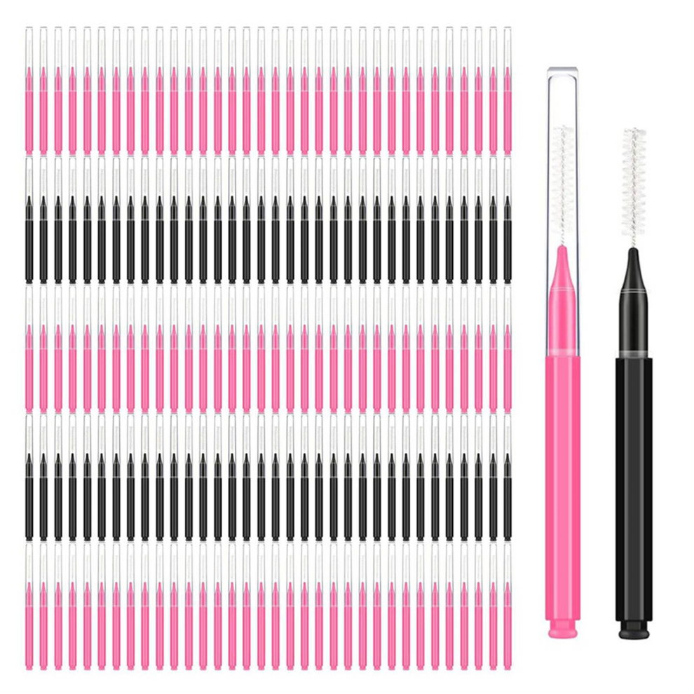 150 Pieces Mini Eyebrow Brush with Cap Brow Lamination Brush