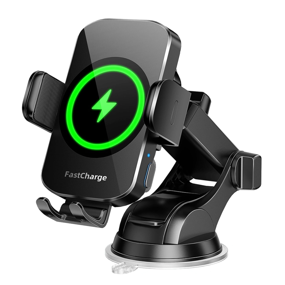 15W Wireless Car Charger, Auto-Clamping Phone Holder 4713408132254