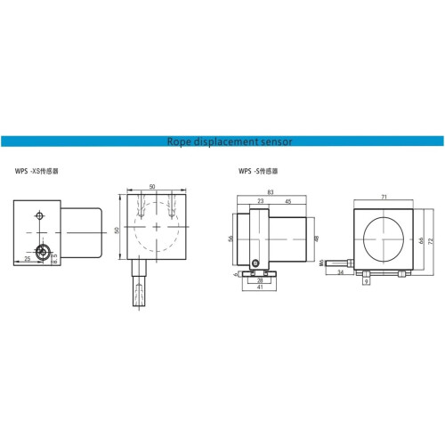 Pull Rope Wire Path Sensor 500mm V2 010V 1
