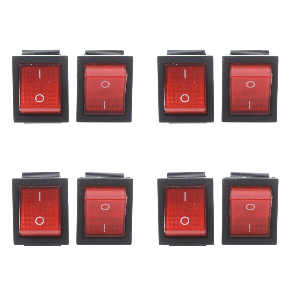 16A/250Vac 20A/125Vac Red 4 Pin On/Off Dpst Rocker Switch 2 Pcs 4713408135576