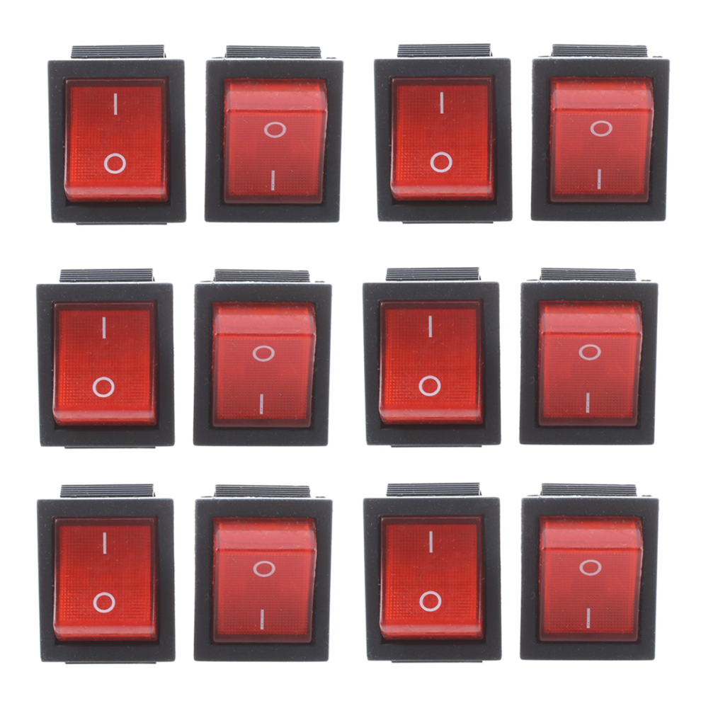 16A/250Vac 20A/125Vac Red 4 Pin On/Off Dpst Rocker Switch 2 Pcs 4713408135569