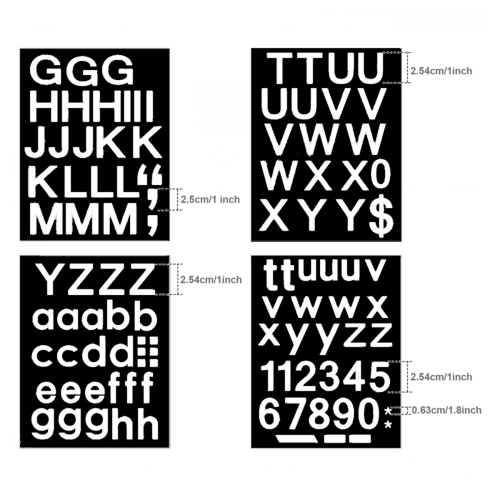 16 Sheets Self-Adhesive Vinyl Letters Numbers Kit, for Mailbox,Signs 2