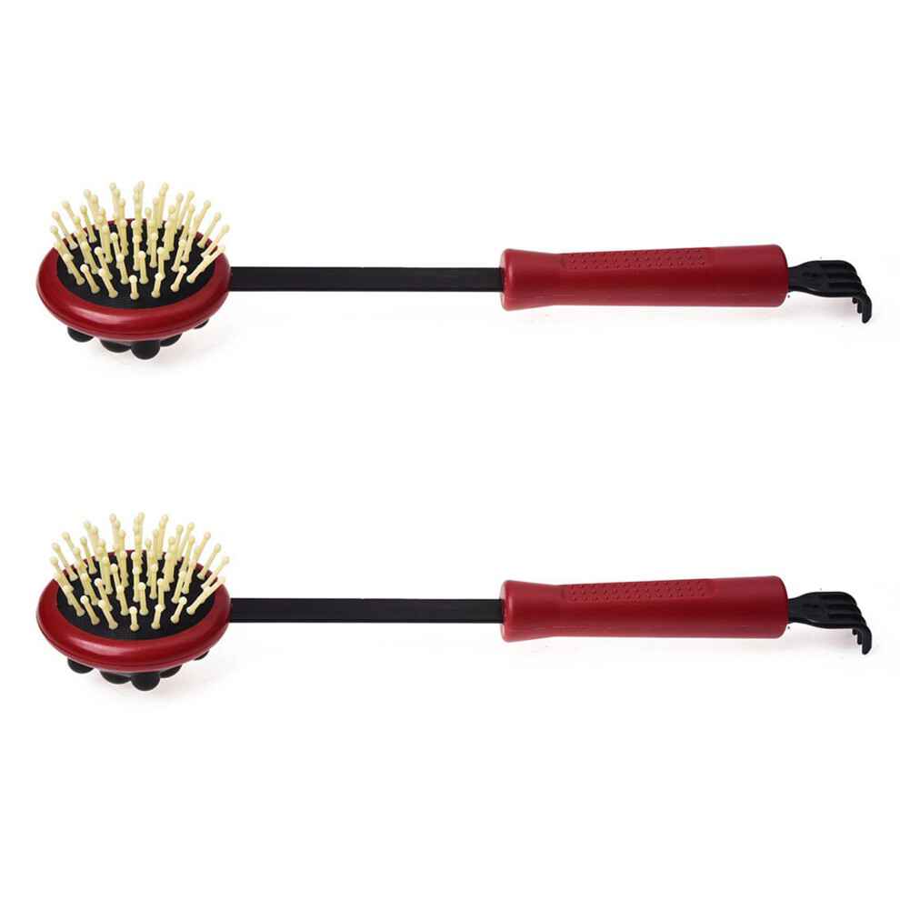 Black/Red 17.5 Inch Long Plastic Back Knock Scratcher Massage Hammer