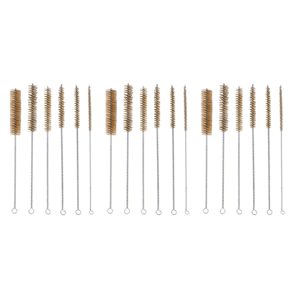18 Pcs Brass Tube Cleaning Brush Wire Brush Set 4713408150159