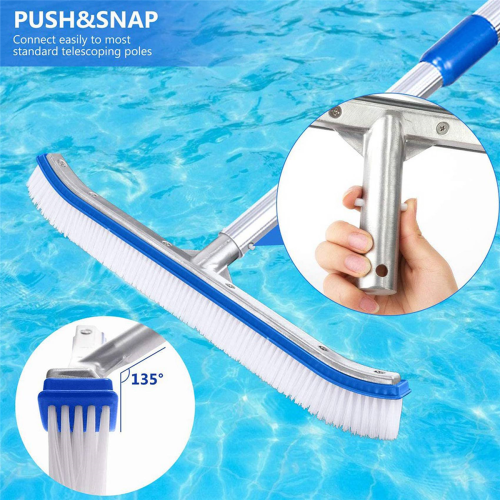 18 Inch Swimming Pool Cleaning Pole Brush Head Replacement Brush,Blue 2