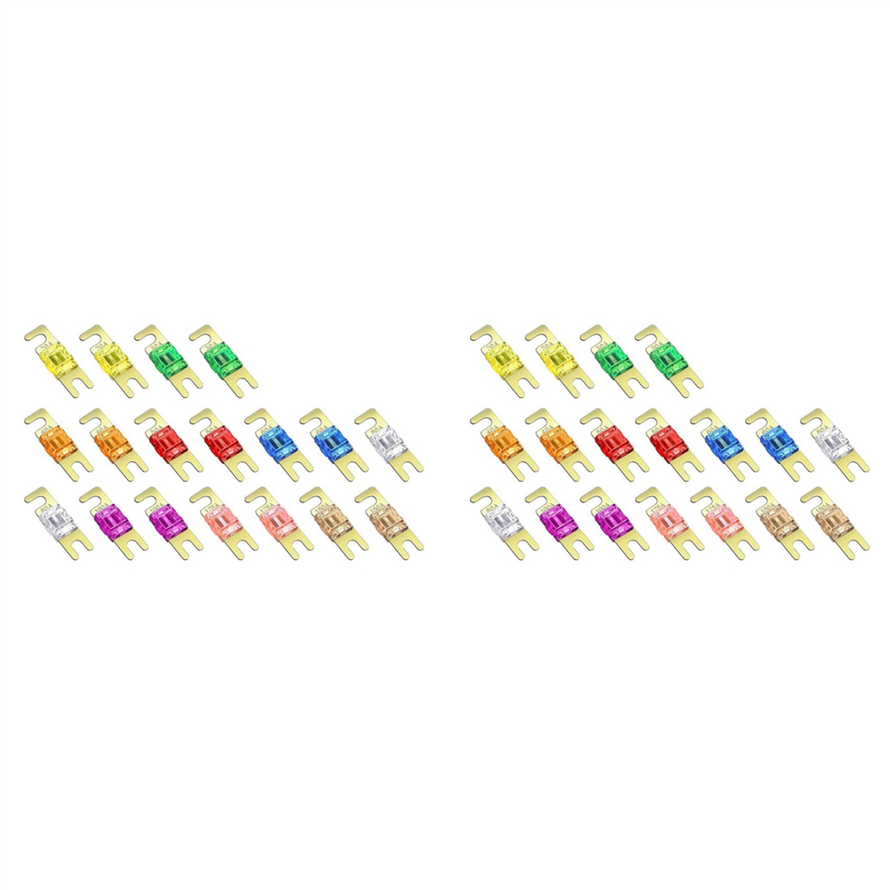 18 Pieces Mini Anl Fuse, Plated Anl Fuse Pack For Automotive Marine 4713408156823