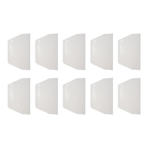 19 cm x 12.5cm Flat White Plastic Cake Decorator Dough Pastry Scraper