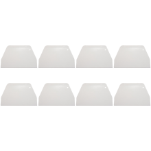 19x12.5cm Flat White Plastic Cake Decorator Dough Pastry Scraper Tool