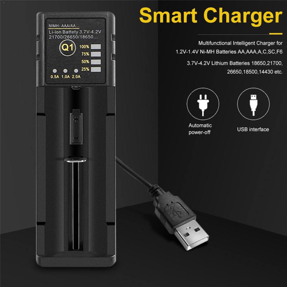 18650 Battery Charger 26650 Usb Smart Nickel Hydrogen Aa Aaa 21700 4713408157233