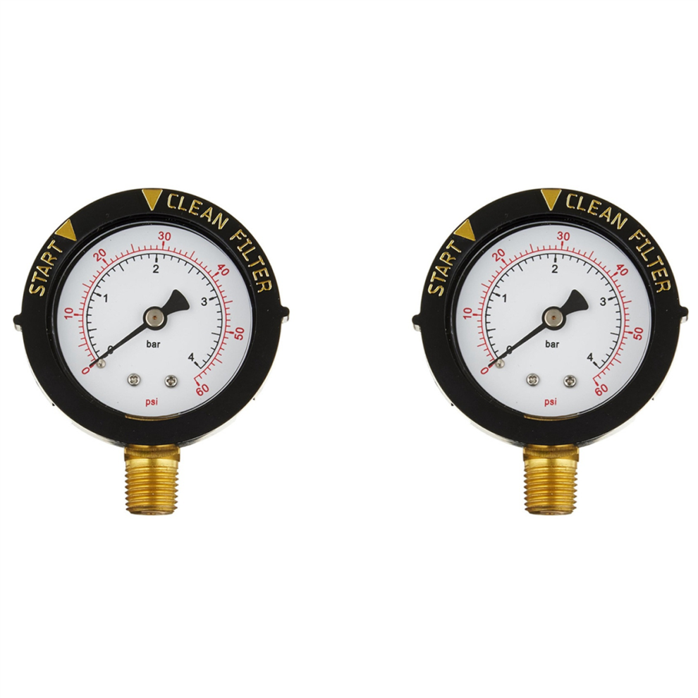 190058 0-60 Psi,Start And Clean Filter Water Pressure Gauge 4713408151316