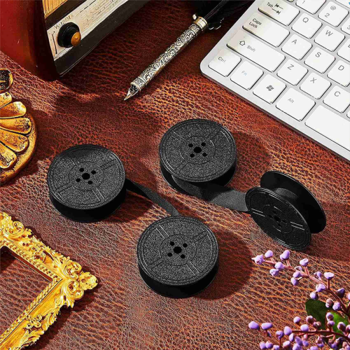 1Pack Typewriter Ribbon Twin Spool Pack Ink for Most Typewriter Black 1