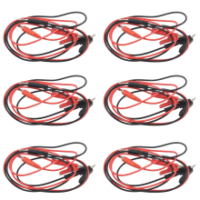 1M Long Alligator Clip to Banana Plug Test Cable Pair for Multimeter