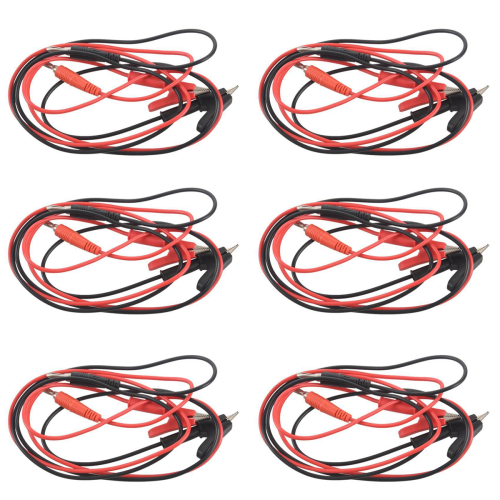 1M Long Alligator Clip to Banana Plug Test Cable Pair for Multimeter