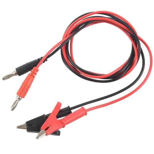 1M Long Alligator Clip to Banana Plug Test Cable Pair for Multimeter 1