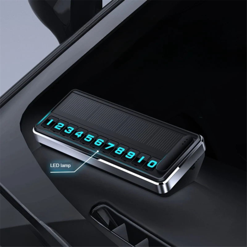 1PC Zonne-auto telefoonnummerplaat LED-verlichting tijdelijk 1