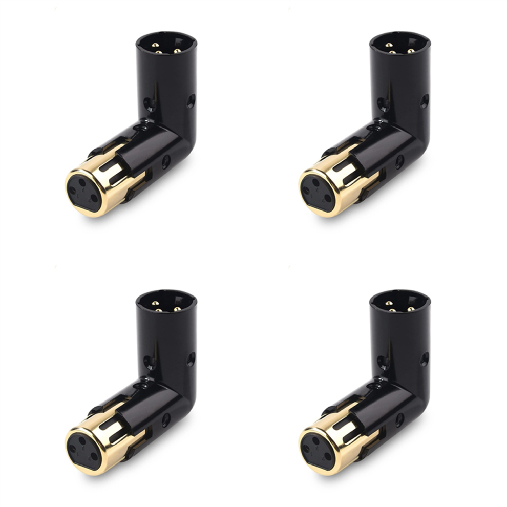 1Pcs 3Pin XLR Angle Adapter Male To Female Right Angle XLR Adapter-image-OPC-PJ2WJMZ-NEW