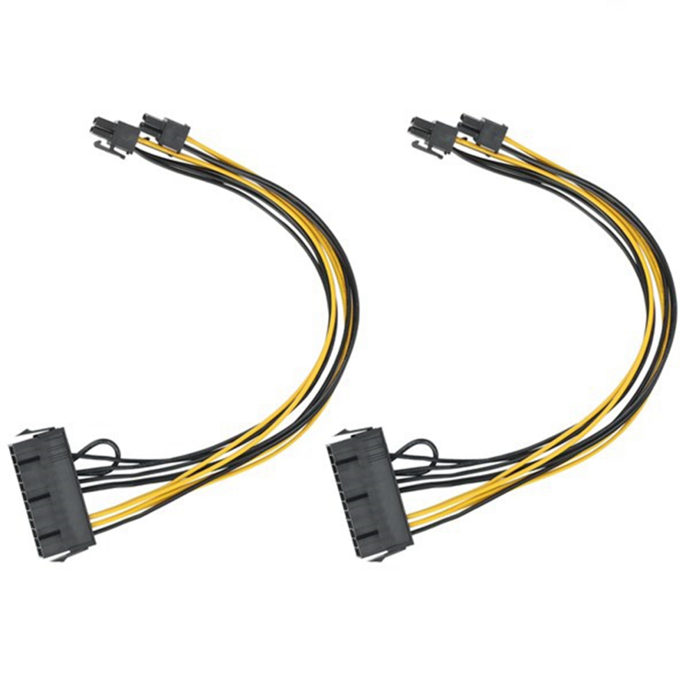 1Pcs Pc Psu Atx 24-Pin Female To Dual Pci-E 6-Pin Male Converter 4713408143854